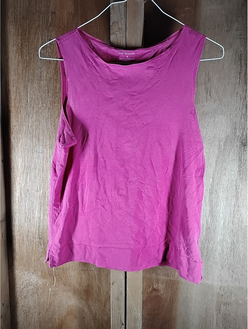 Vintage Y2K Kim Rogers Tank Top Women's Medium Pink Barbiecore Minimalist